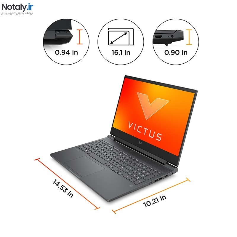 لپ تاپ 16.1 اینچ اچ پی HP VICTUS 16-R0042NE Core i7 13700H/16GB/1TB SSD/8GB RTX4060
