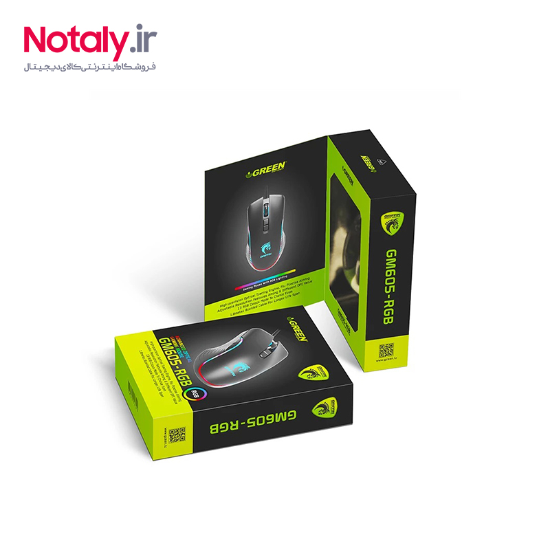 موس باسیم گیمینگ گرین GM605-RGB